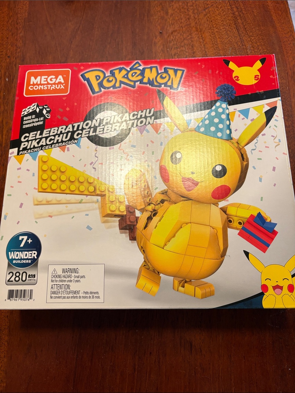 Mega Construx Pokemon Celebration Pikachu Building Playset Toy 280 pieces